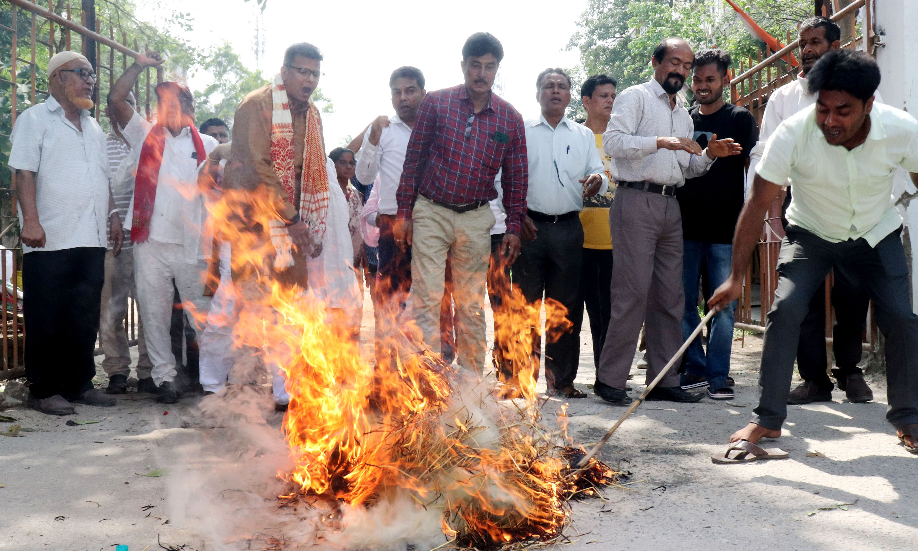 congres protest guwahati