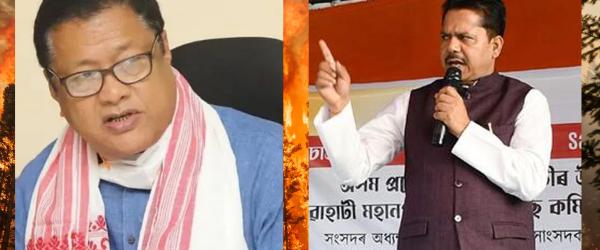 Congress demands resignation of education minister ranoj pegu