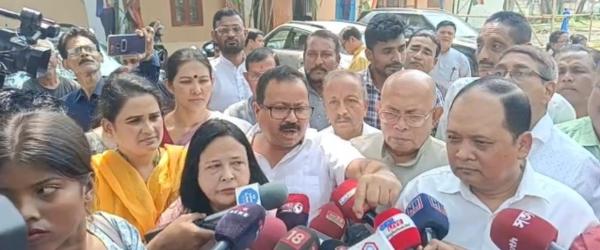 অমিত শ্বাহৰ প্ৰতিকৃতি দাহ কংগ্ৰেছৰ